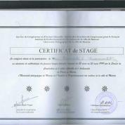 Сертификат о стажировке