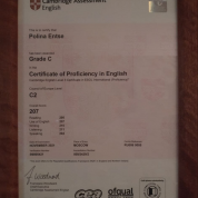 Cambridge C2 Proficiency Certificate