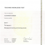 Международный сертификат Cambridge English Teaching Knowledge Test Module 3