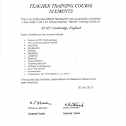 Teacher Training Elements