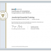 Learning Linkedin: JavaScript Essential Training -  Date: 31.12.2017