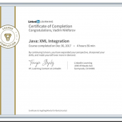 Learning Linkedin: Java XML Integration -  Date: 30.12.2017