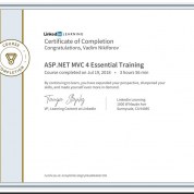 Learning Linkedin: ASP.NET MVC 4 Essential Training -  Date: 19.07.2018