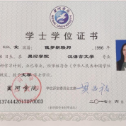 Диплом об окончании бакалавриата по направлению Китайский язык и литература