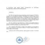Документ, подтверждающий принятие на стажировку в Испанию по программе ERASMUS+