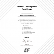 EF Teacher Development Certificate - Spring II 2022