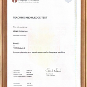 Teaching knowledge test. Lesson planning and use of resources for language teaching. University of cambridge