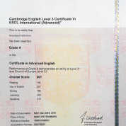 Cambridge English level Certificate