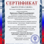 Сертификат РЕПЕТИТОРА