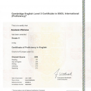 Cambridge English Level Certificate