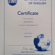 Lewis School of English Certificate C1