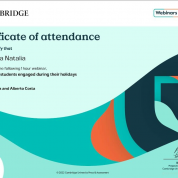 Cambridge (webinars for teachers)